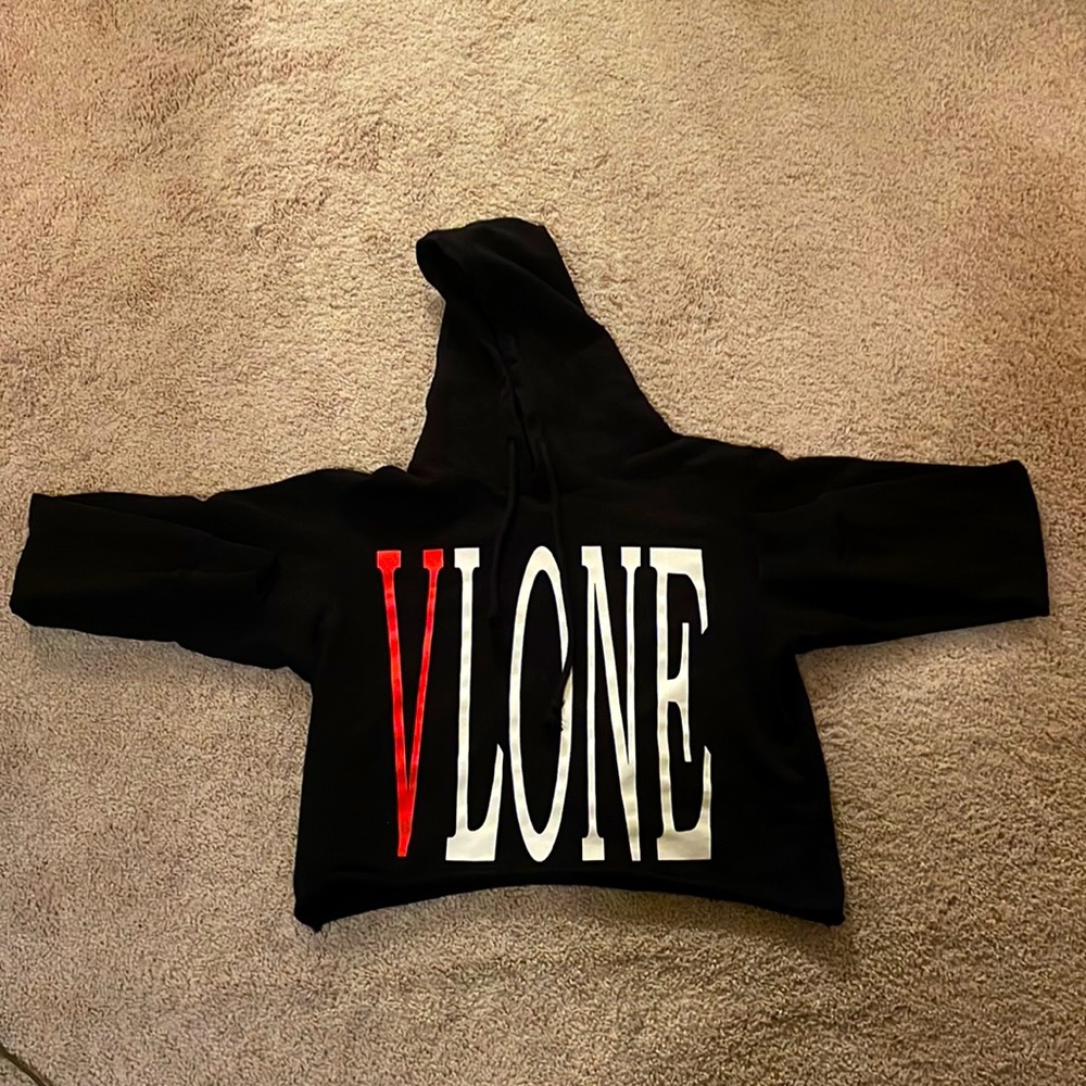 Vlone Hoodie Sz s Black Red white